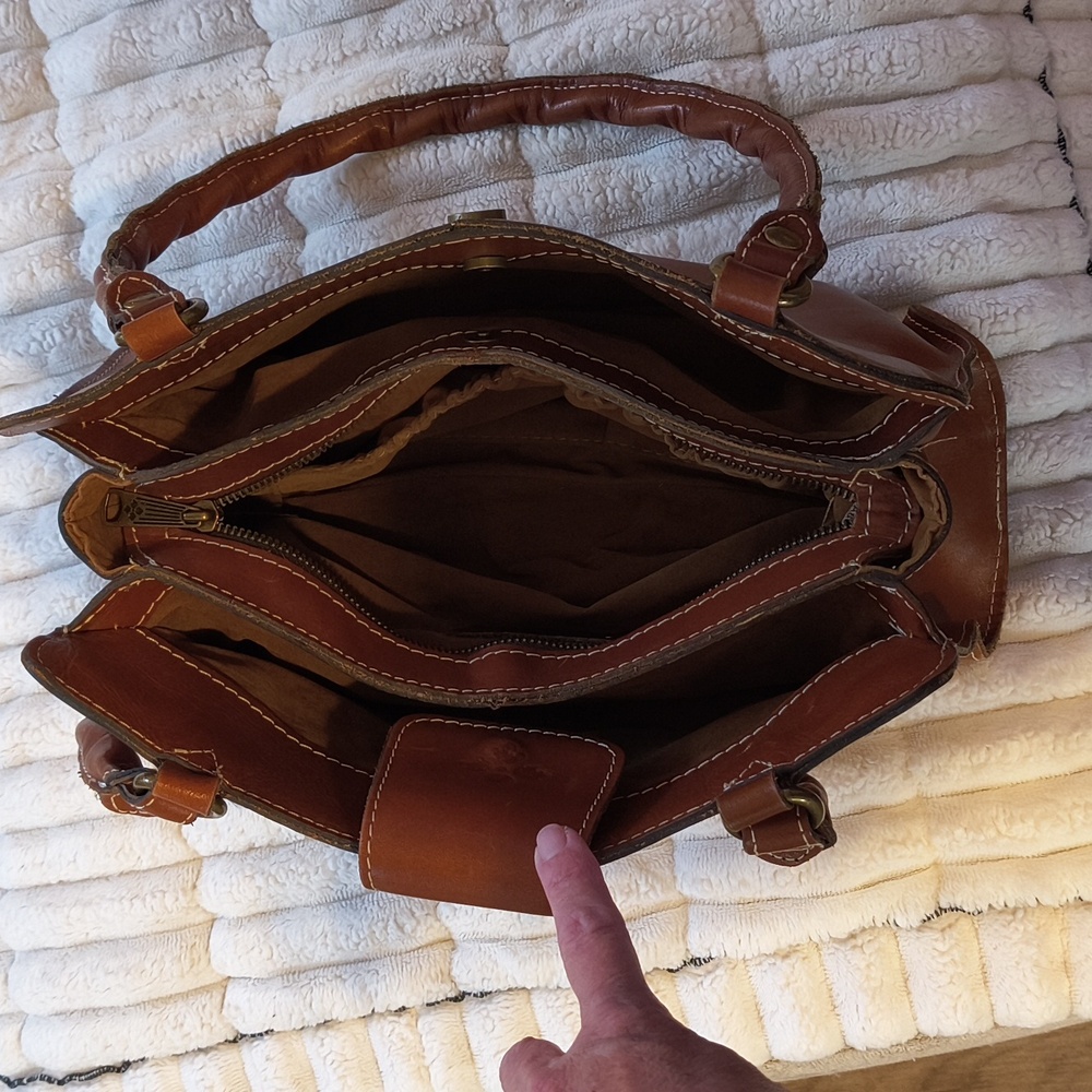 Patricia Nash Brown Leather Shoulder Bag - Picture 5 of 10